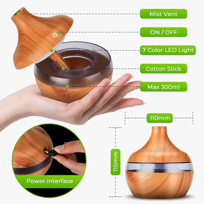 LED Wood Grain Humidifier