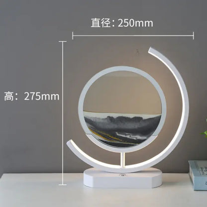 Moving Sand Art Table Lamp Sandscape USB Charging