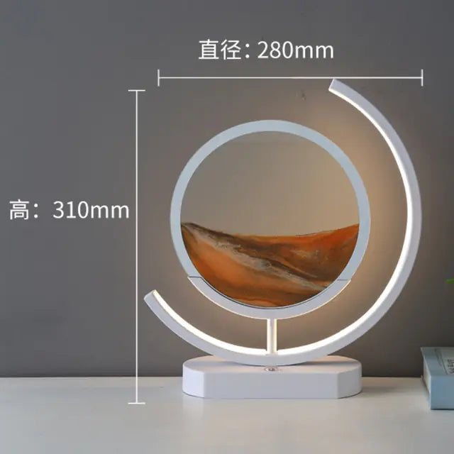 Moving Sand Art Table Lamp Sandscape USB Charging